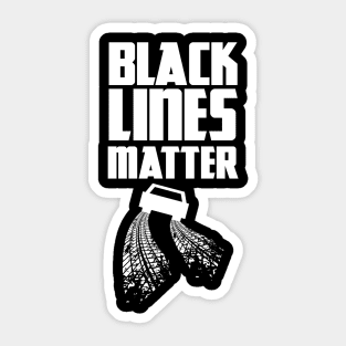 Black Lines Matter Car Burnout Skid Sticker